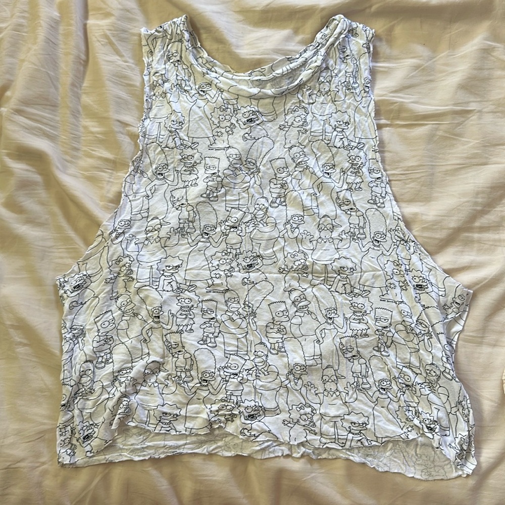 Womens Simpsons Muscle Tee Size M